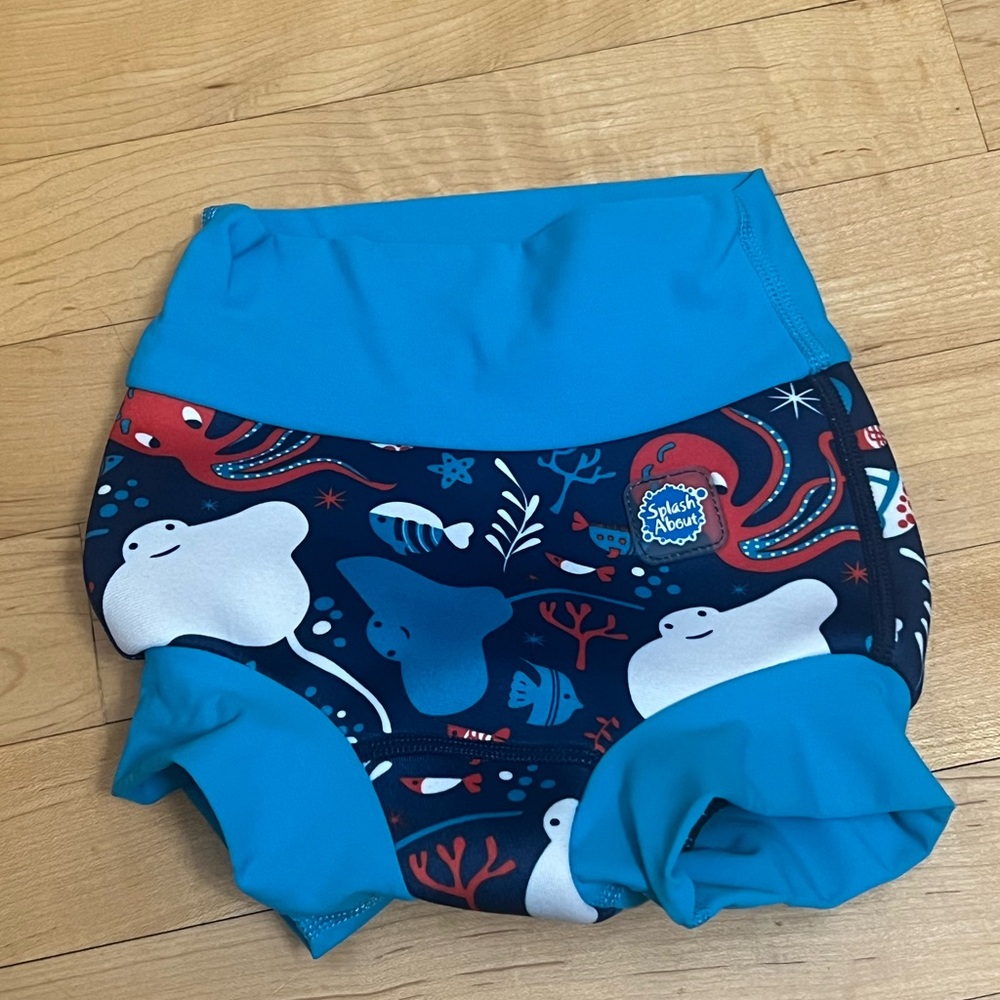 Splash About Happy Nappy Swim Diaper 6-12 months Large UPF 50+ Sea Creatures